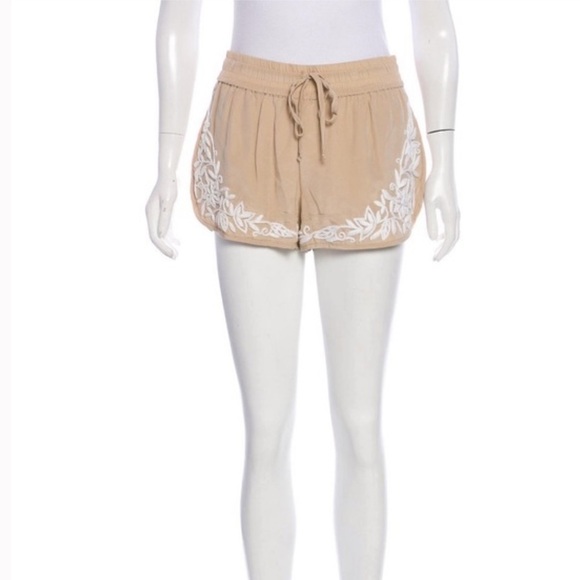 Haute Hippie embroidered shorts buff/swan short - Medium - Picture 1 of 8